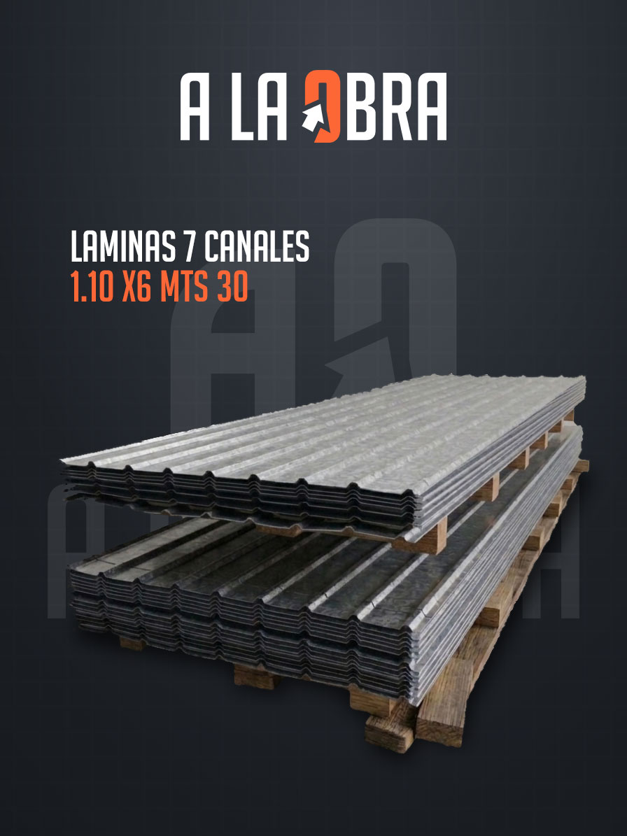Lamina Arquitectónica 7 canales 1.10 X 6Mts C-30