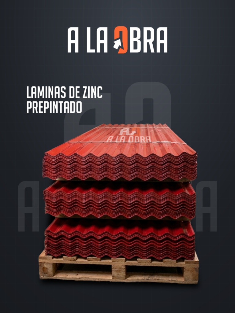 Comprar Lamina de Zinc prepintado 0.8 X 3 - Ferretería A La Obra