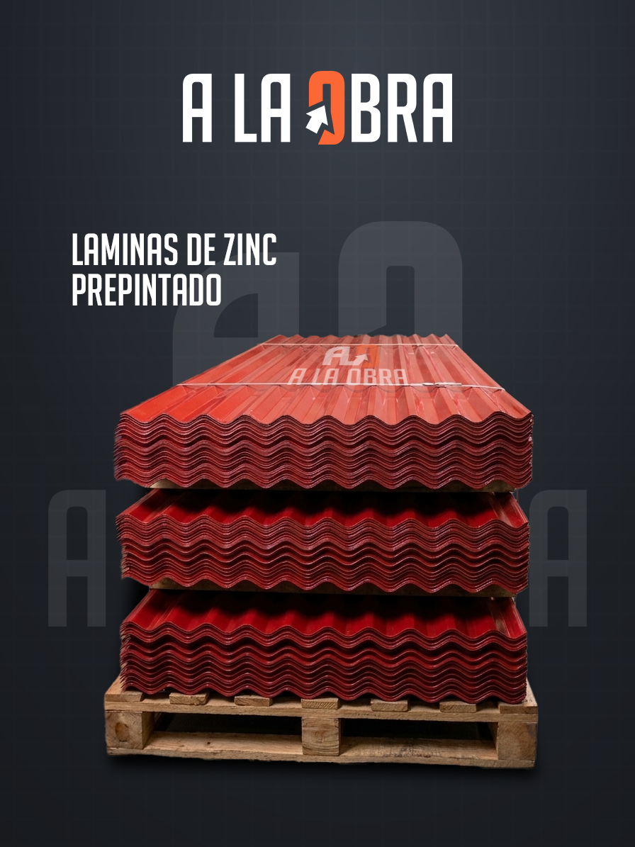 Lamina de Zinc prepintado 0.8 X 3