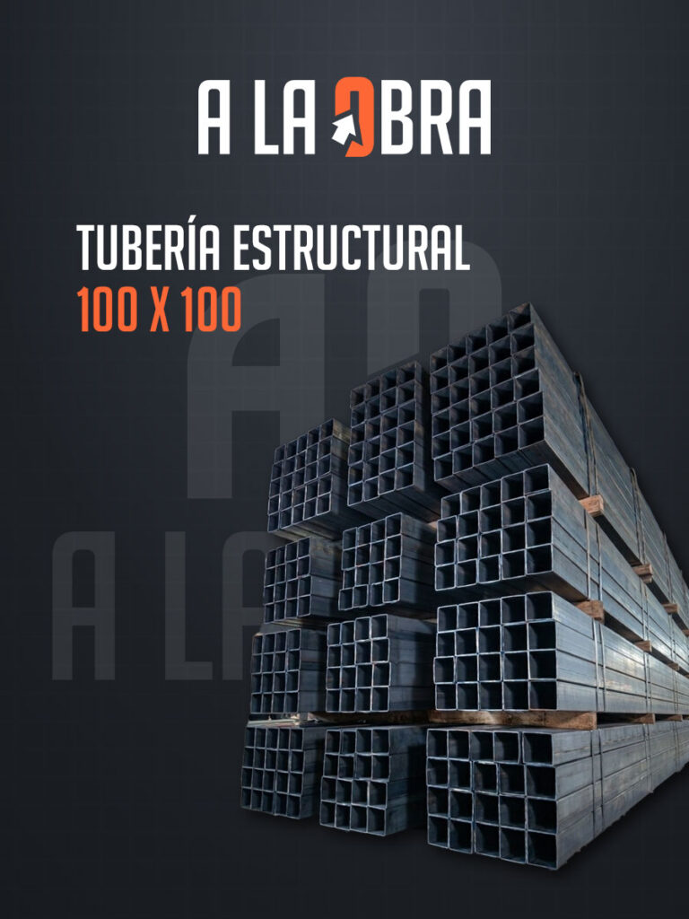 Comprar Tubería Estructural Cuadrada 100×100 mm X 6mts Calibre 1.50 mm
